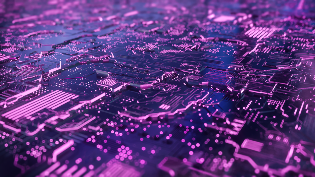Purple technology background